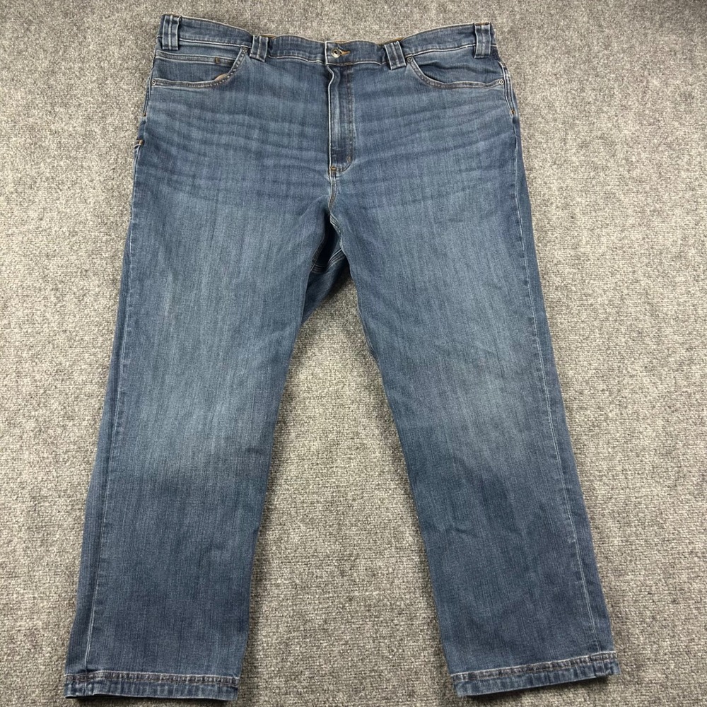 Duluth Trading Co Jeans Mens 44x30 Blue Ballroom Double Flex Relaxed Fit Work